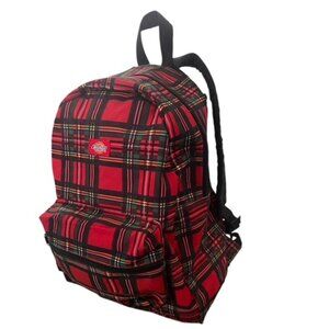 DICKIES Mini Red Tartan Plaid Backpack